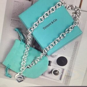 Tiffany & Co Silver Heart Tag Necklace